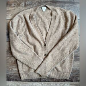 J. Crew Women's Camel V-Neck Cardigan